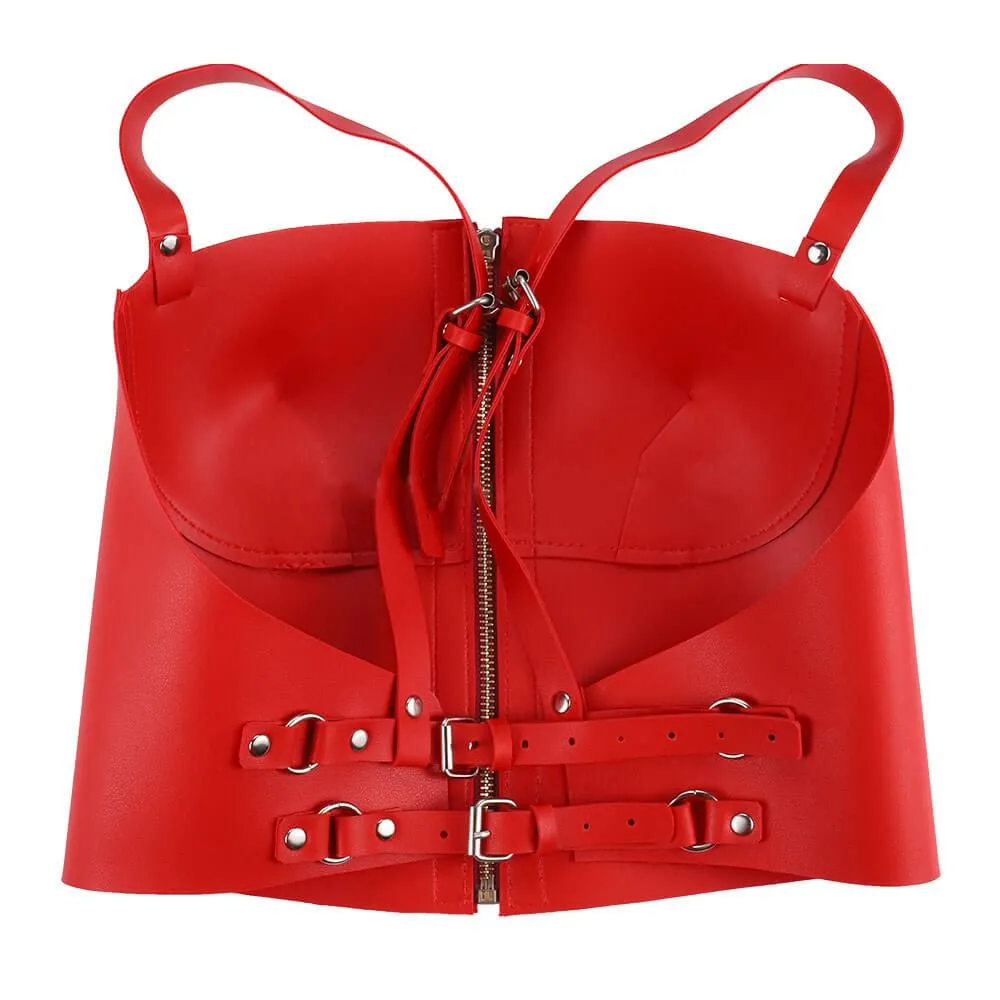 Эротическое корсет на молнии lapin rose harness, красный в СПб