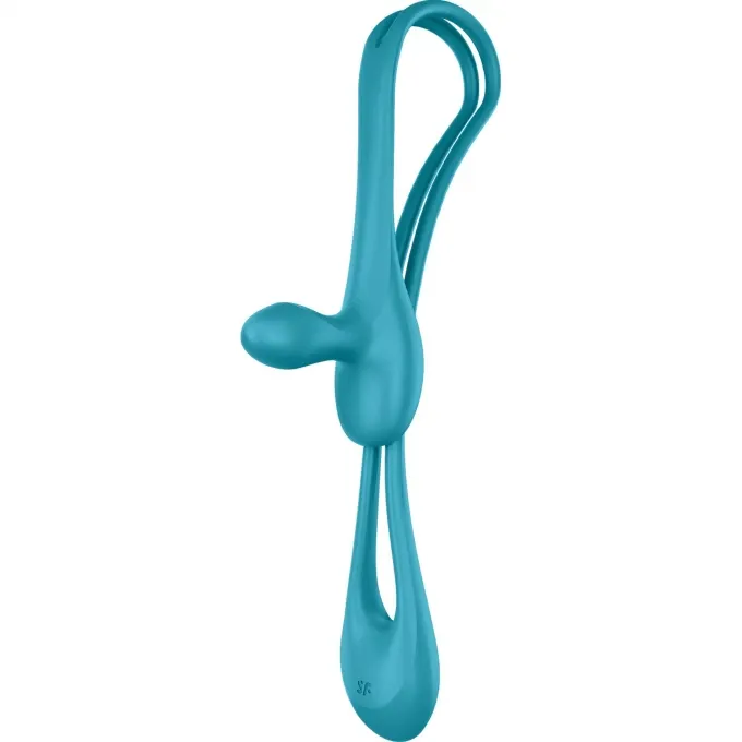 многофункциональный гибкий вибромассажер для пар satisfyer plug & play1, силикон, аквамарин, 43,5 см в СПб