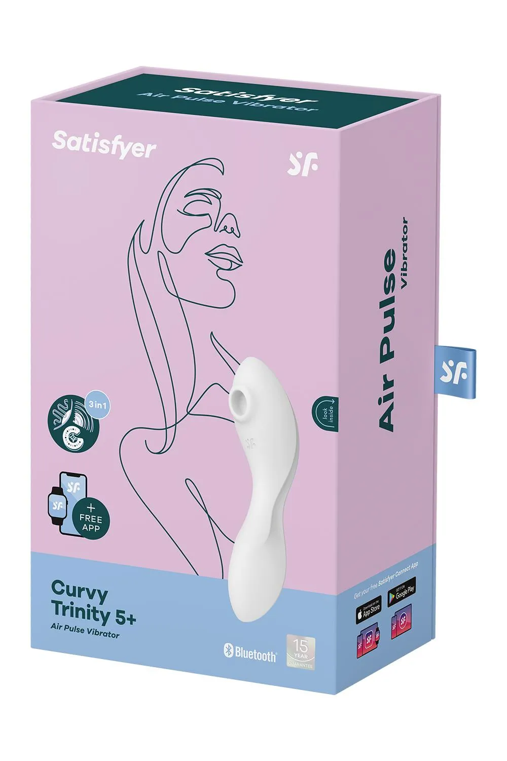 вакуумный массажер satisfyer curvy trinity 5+ white 036557sa в СПб