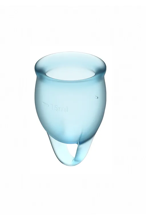набор менструальных чаш satisfyer feel confident menstrual cup (light blue) в СПб