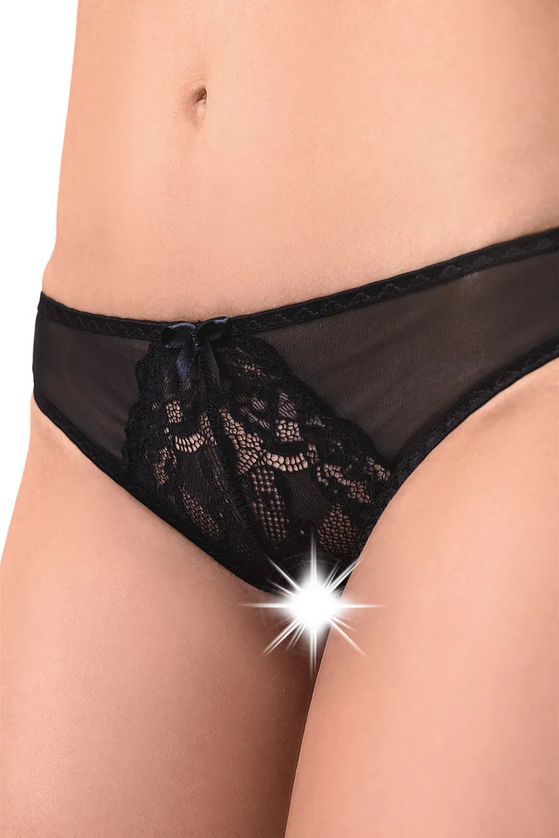Эротическое эротические трусики с бантом erolanta mia, чёрные в СПб