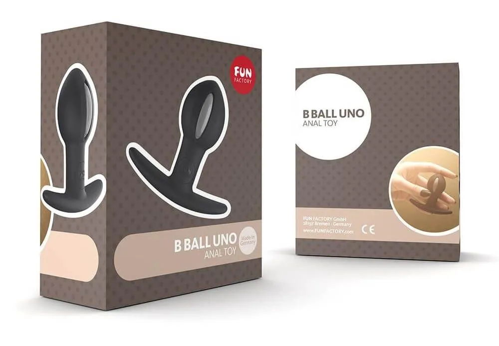 анальный шарик fun factory b ball uno, черно-серый в СПб