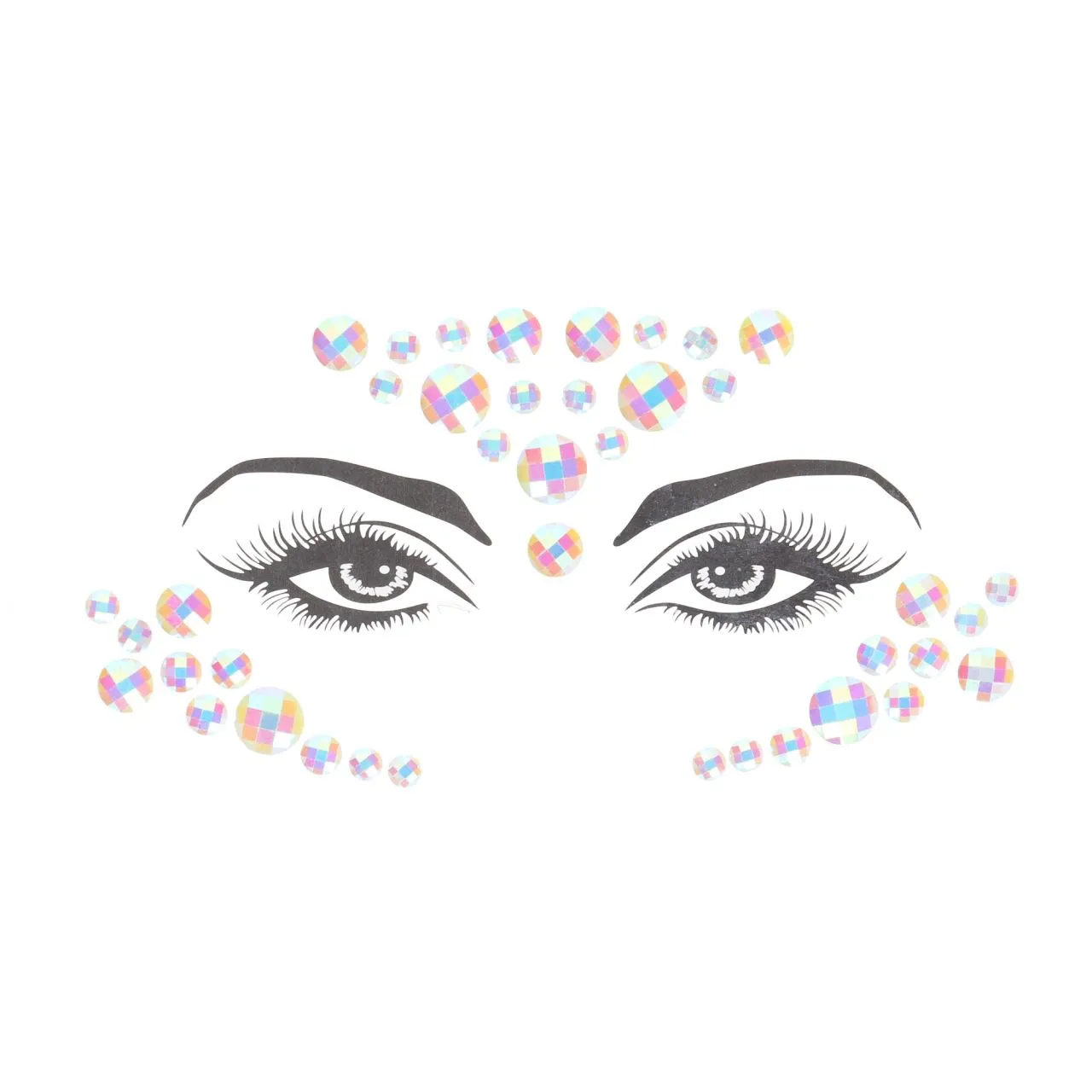 декоративное украшение (камни) на клеевой основе body jewelry stickers - face - glow in the dark - o в СПб