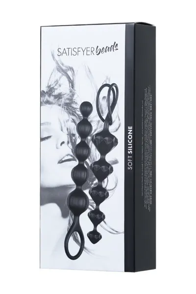 набор из 2 цепочек satisfyer beads black 000855sa в СПб