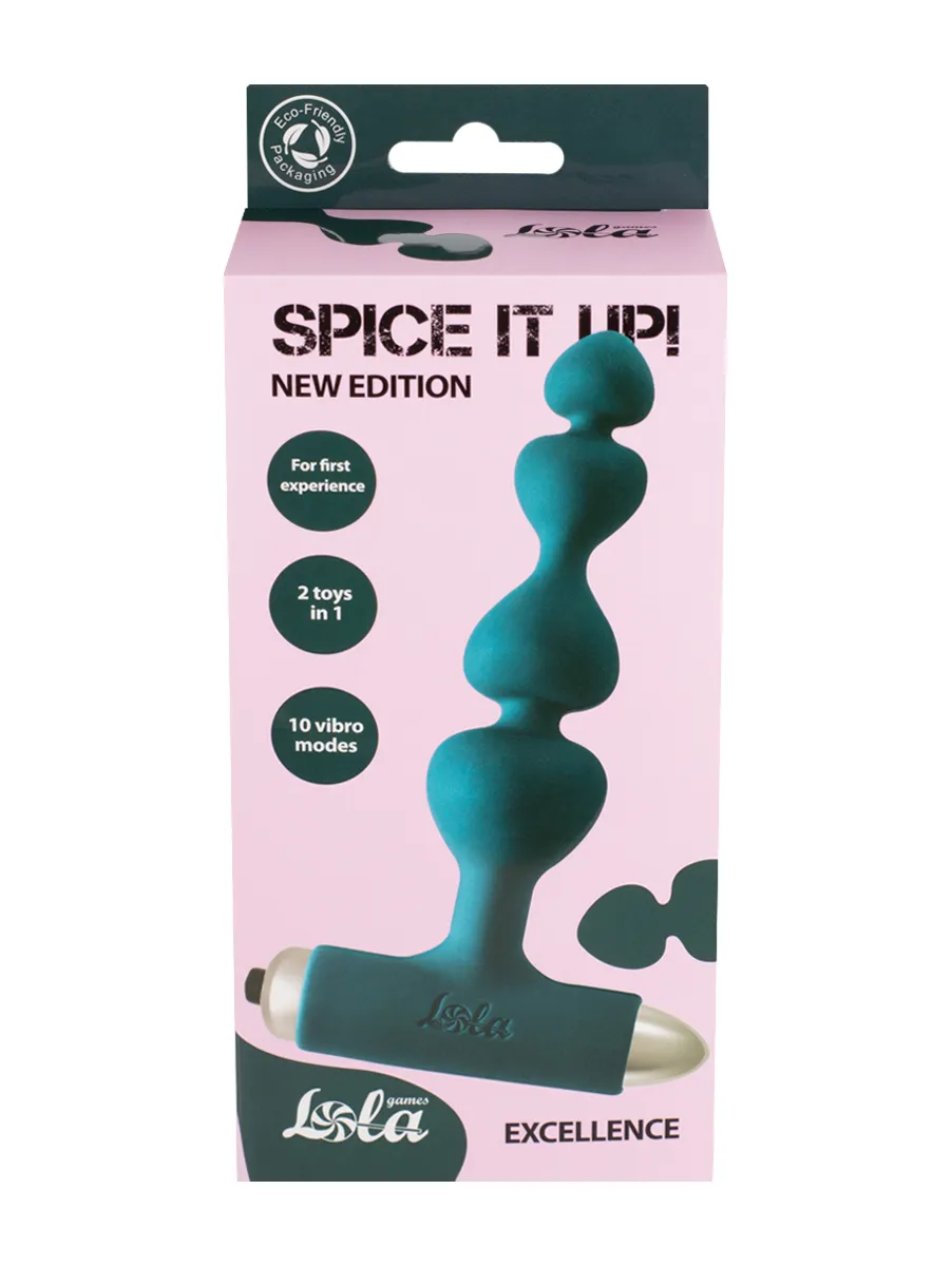 анальная пробка с вибрацией spice it up new edition excellence dark green 8016-02lola в СПб