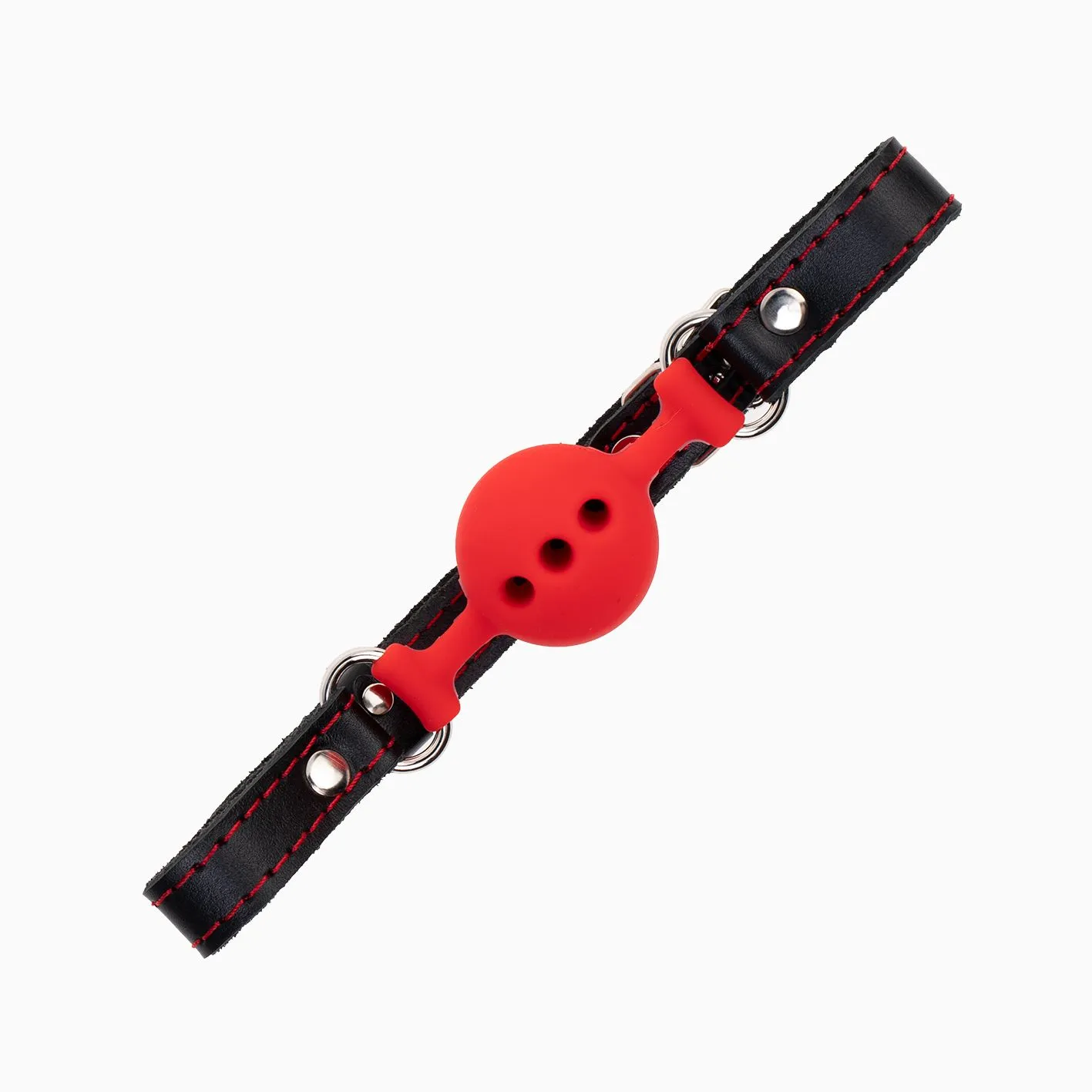 Кляп Pink Rabbit с красным силиконовым шариком (красная строчка)