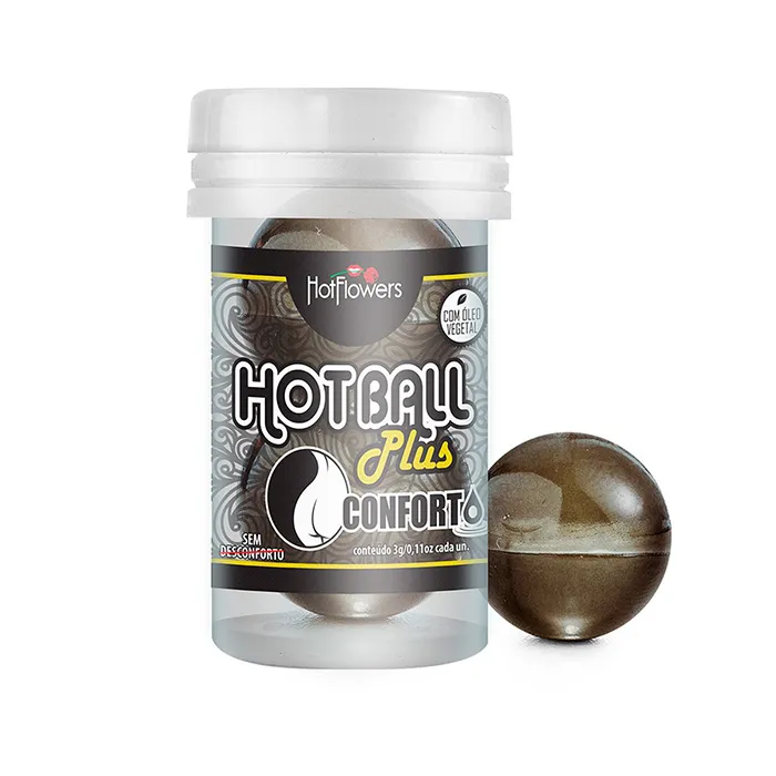 Анальный лубрикант HOT BALL CONFORTO на масляной основе в виде 2 шариков