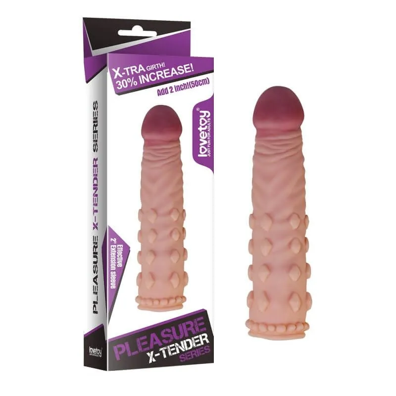 насадка удлиняющая lovetoy pleasure x-tender, телесная в СПб