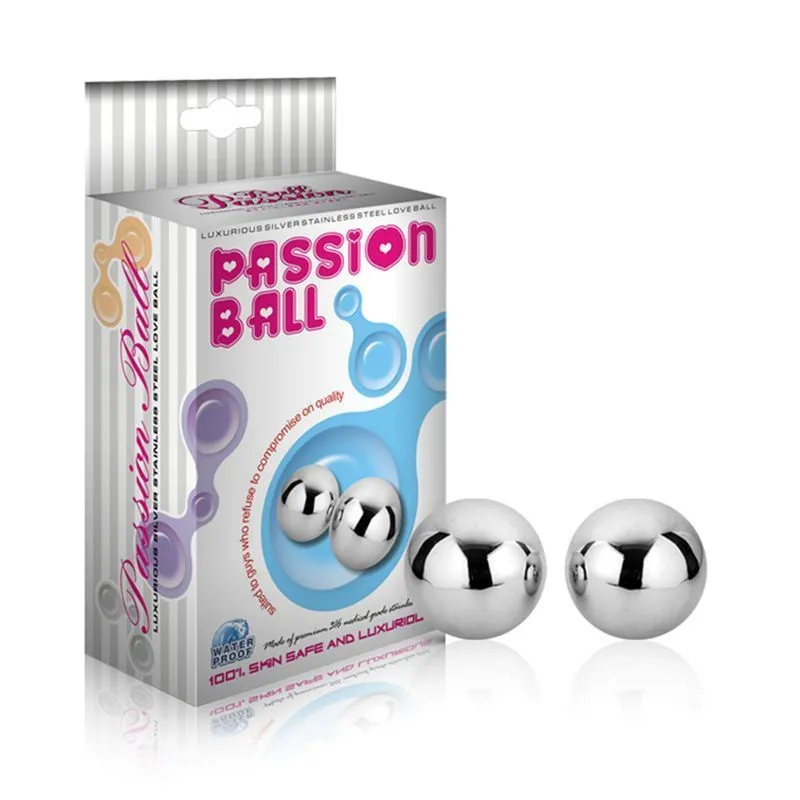 Вагинальные шарики Lovetoy Passion Dual Balls, серебристый