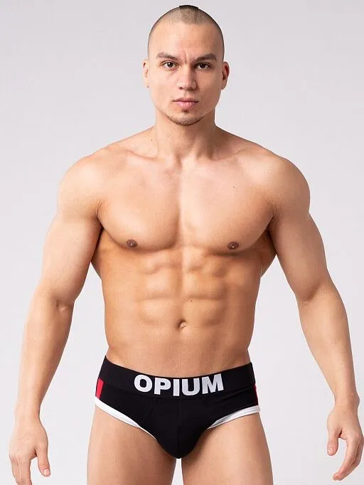 Эротическое трусы мужские слипы opium r137, черные в СПб