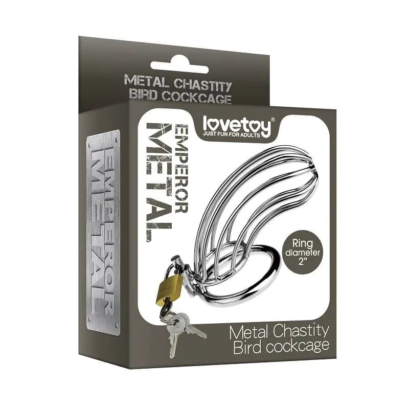 пояс верности lovetoy chastity bird cockcage, серебристый в СПб