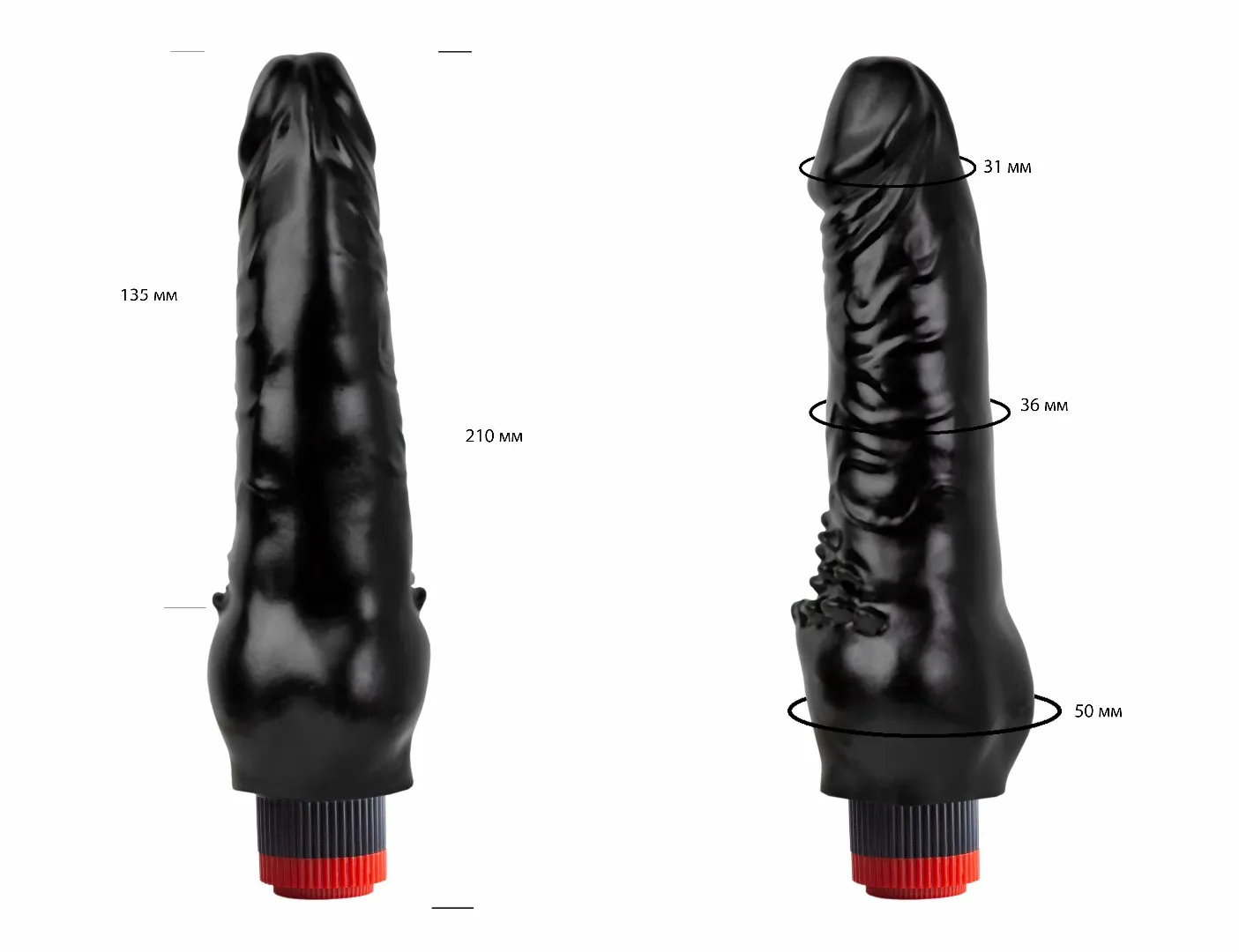 вибратор реалистик черный  биоклон 410900ru в СПб