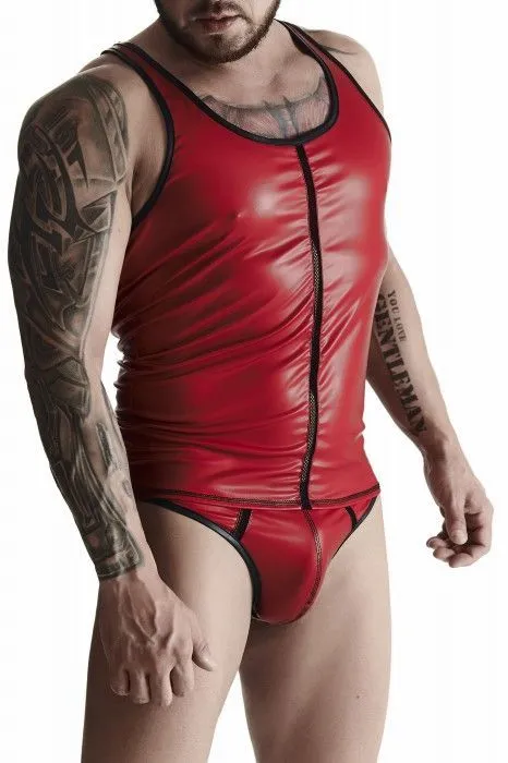 Эротическое мужская футболка без рукавов regnes, красная в СПб