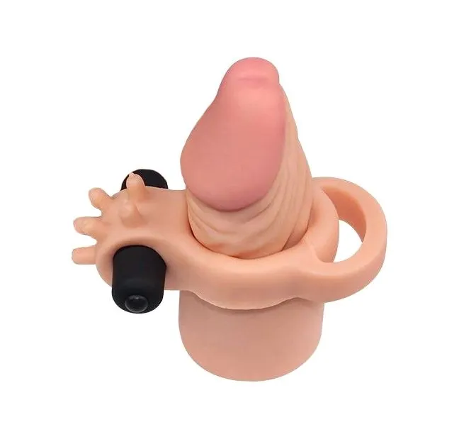 насадка на член lovetoy pleasure x-tender 7.5 inch, с вибрацией в СПб