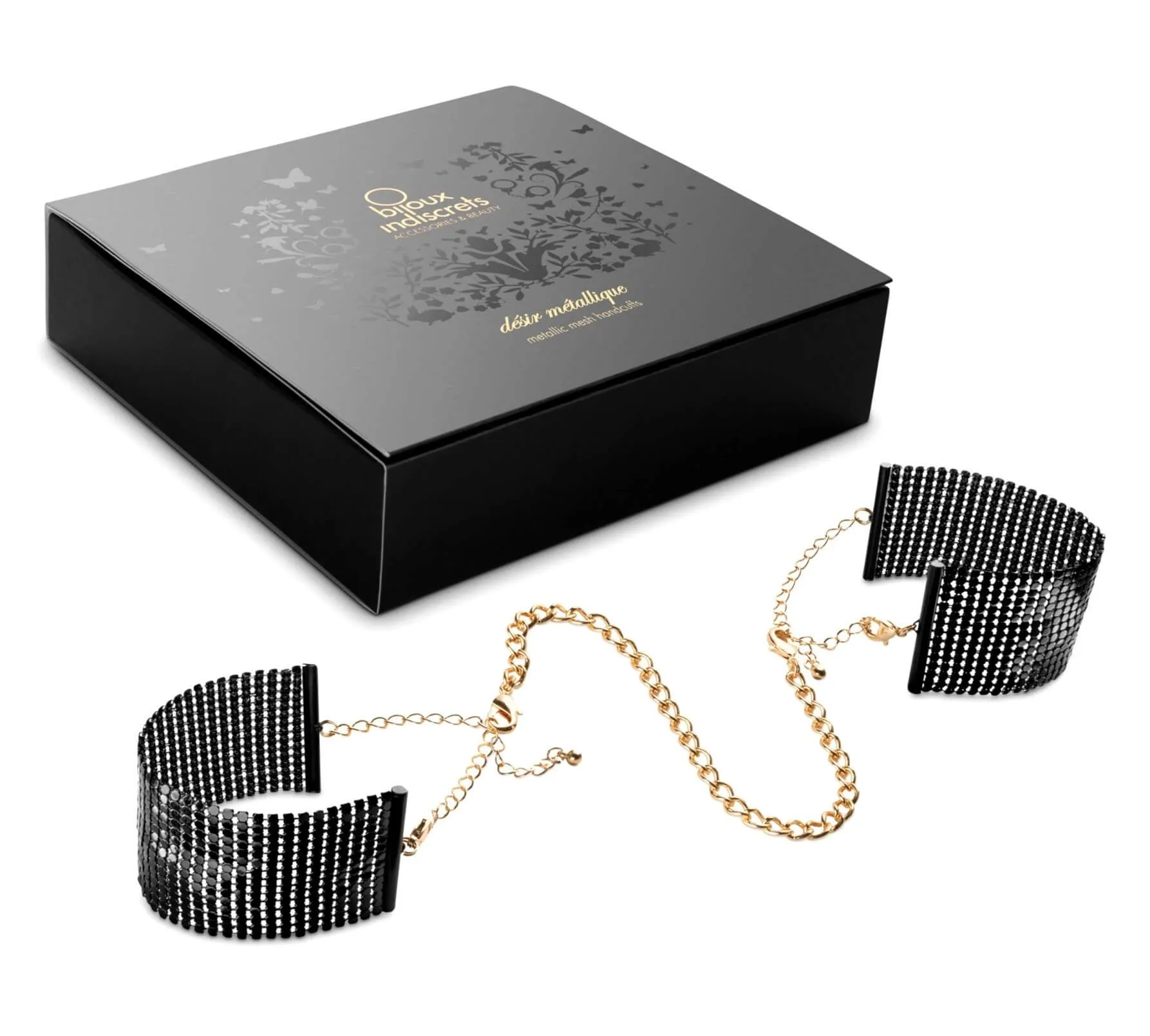 браслеты-наручники декоративные bijoux indiscrets desir metallique, черные в СПб
