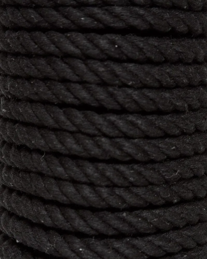 хлопковая веревка для шибари pinkrabbit черная, 10 м в СПб