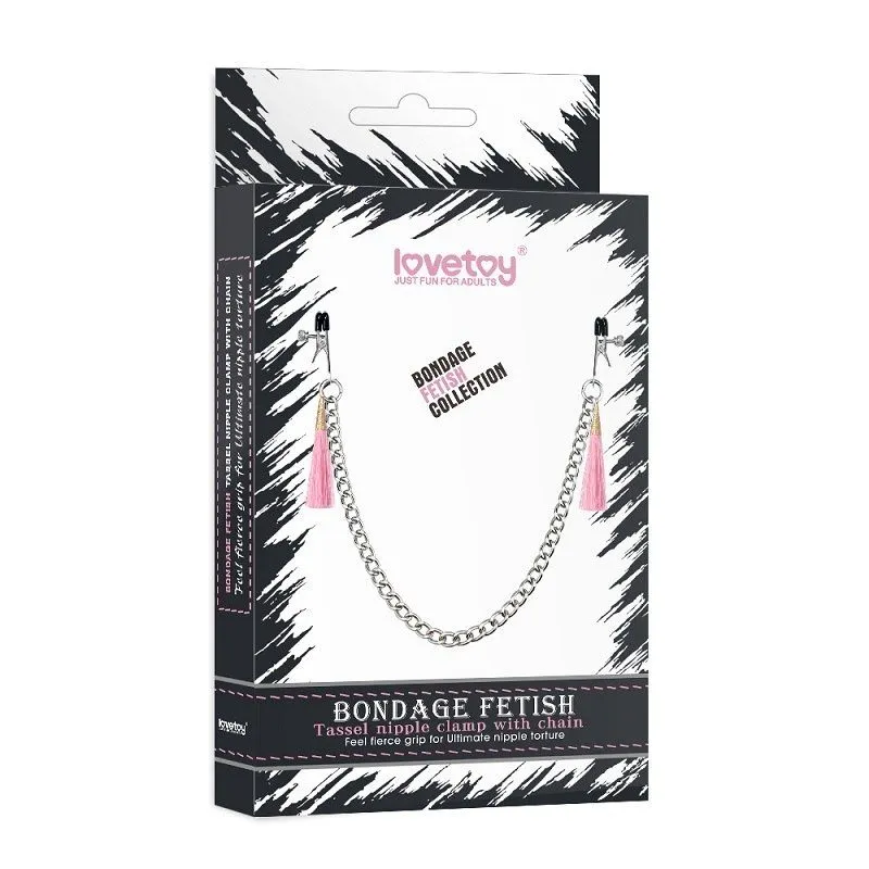 зажимы для сосков lovetoy tassel nipple clamp, розовые в СПб