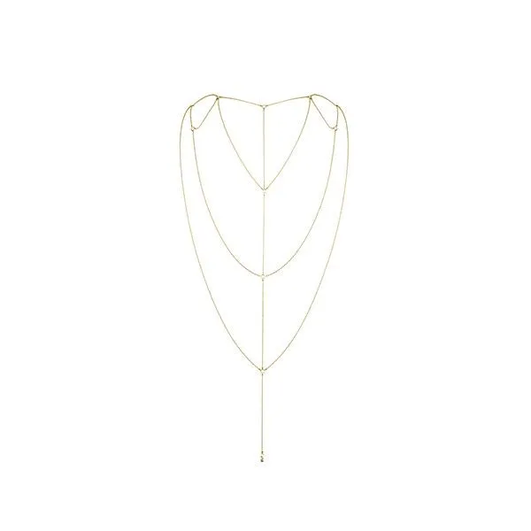 цепь для тела bijoux indiscrets magnifique back and cleavage chain, золотистая в СПб