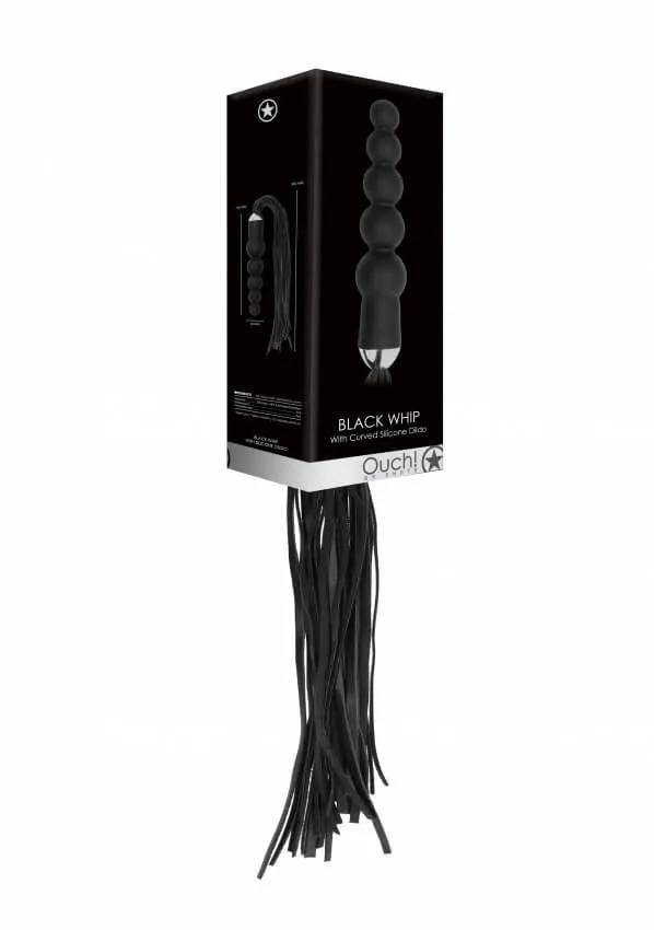 ананальный стимулятор с плёткой shots media, чёрный в СПб