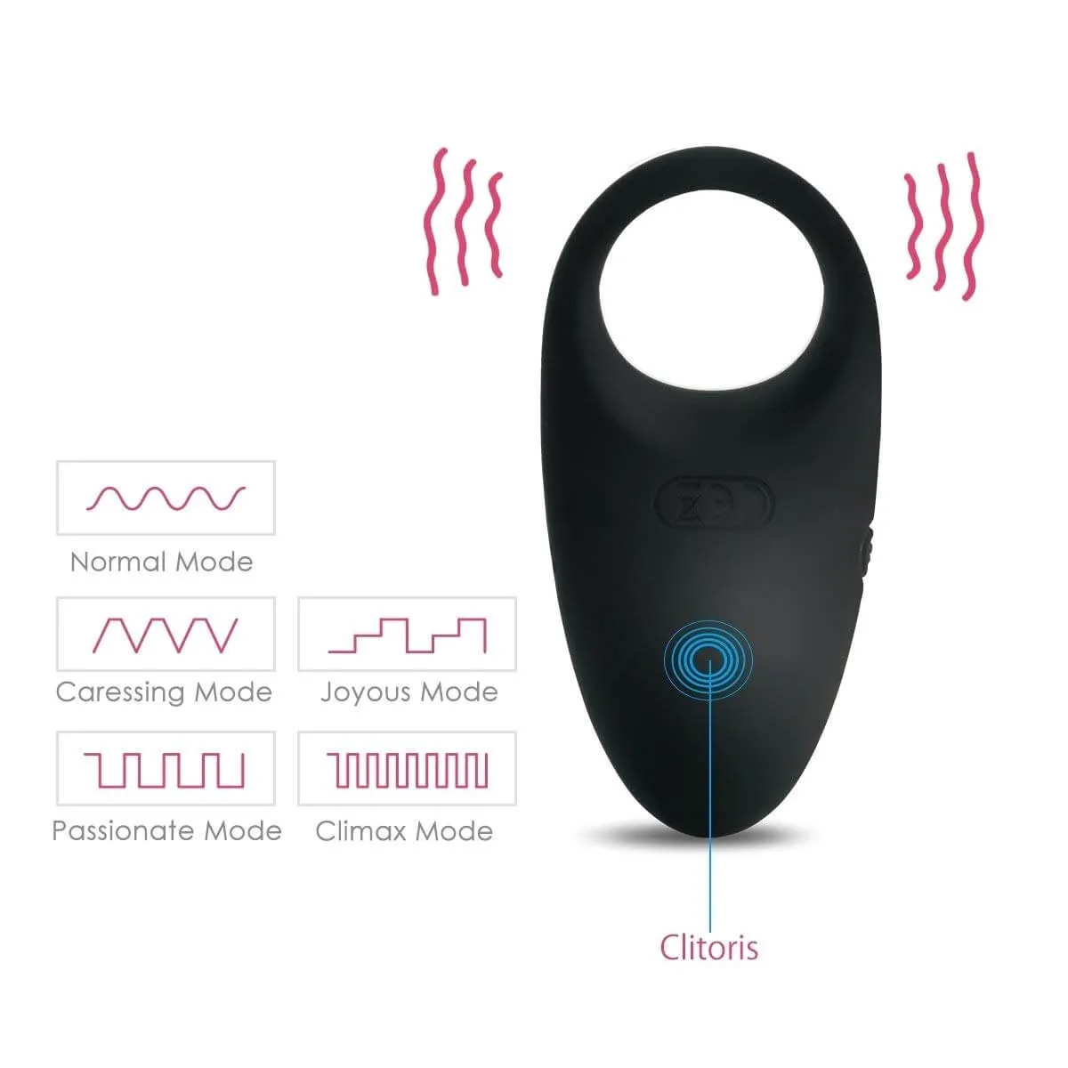 виброкольцо svakom wendy, черное в СПб