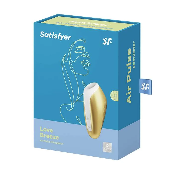 вакуум-волновой бесконтактный стимулятор клитора satisfyer love breeze, силикон, золотой в СПб