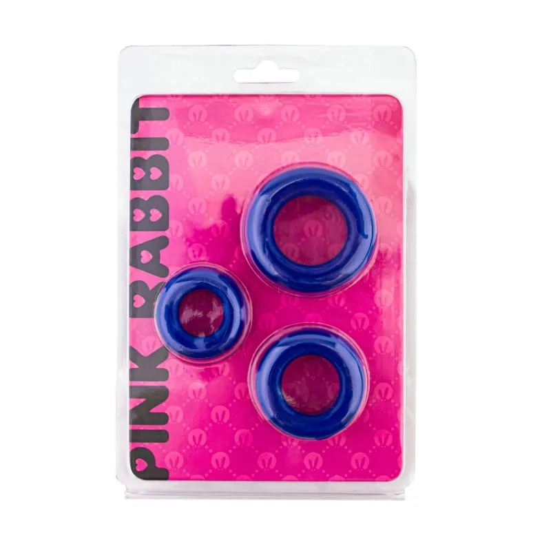 набор эрекционных колец pinkrabbit toyz, синий в СПб