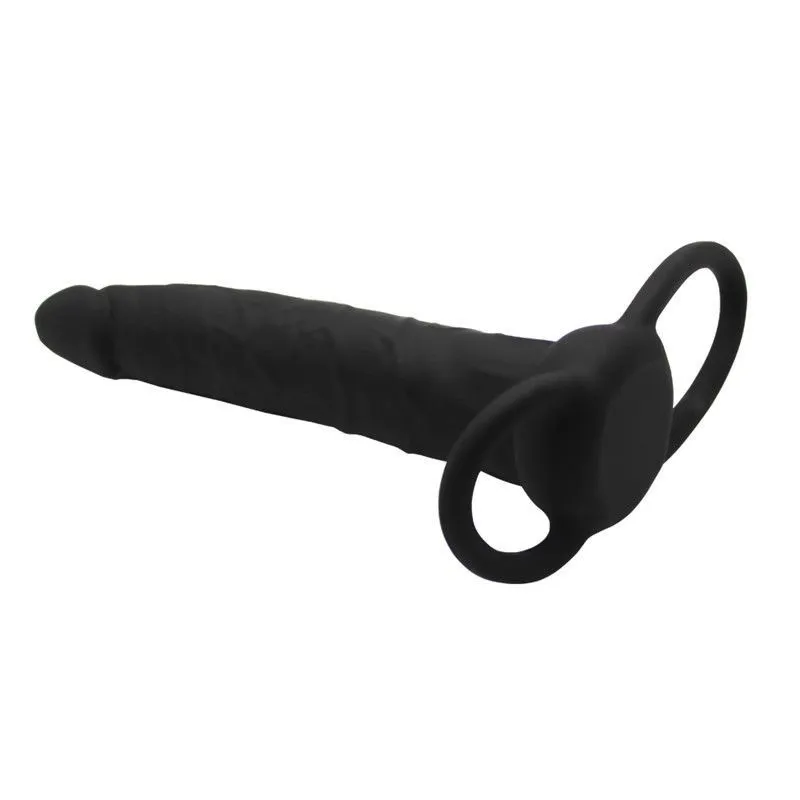 насадка анальная lovetoy silicone fantasy duoble prober, чёрная в СПб