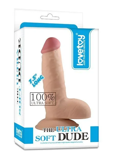 фаллоимитатор на присоске lovetoy the ultra soft dude, телесный в СПб