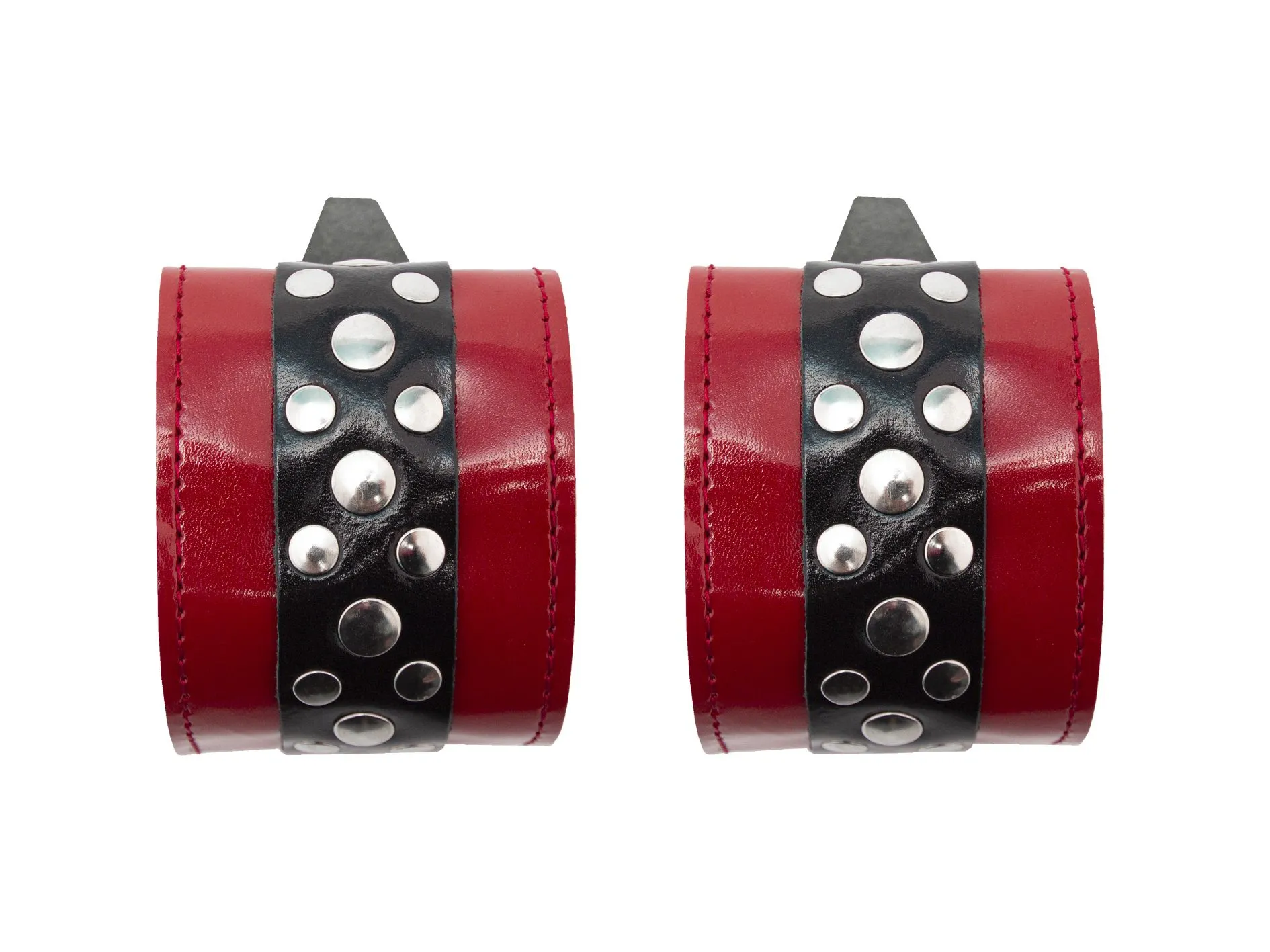 наручи декоративные подиум на мягкой подкладке, красные, чёрн.лак в СПб