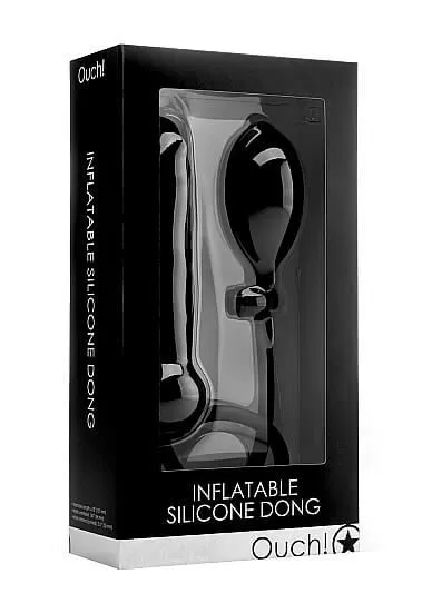 фаллоимитатор shots media inflatable silicone dong, с грушей в СПб