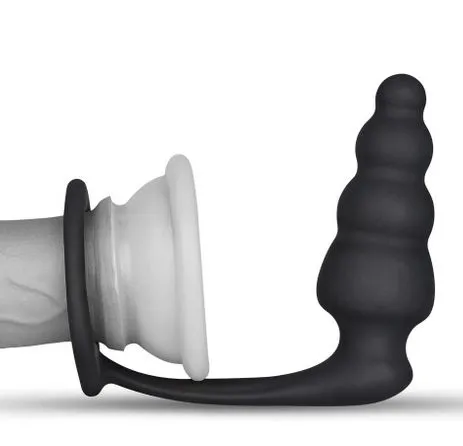 анальная пробка lovetoy combo master cockring plug, черная в СПб