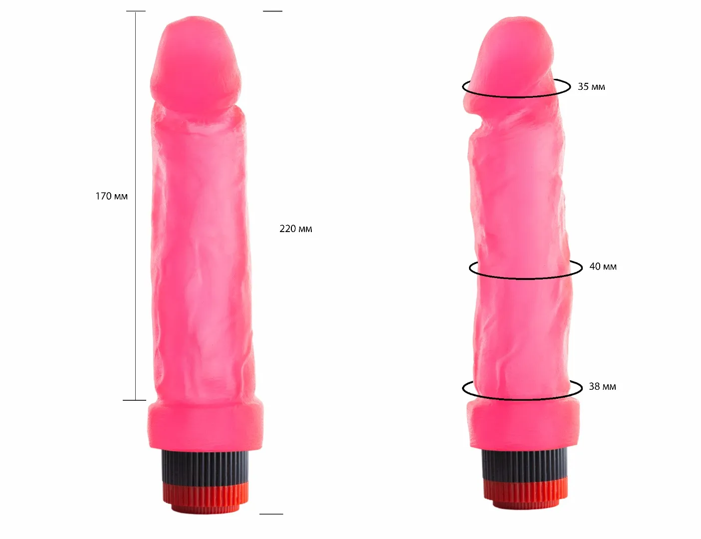 вибромассажер гелевый розовый 227000ru в СПб