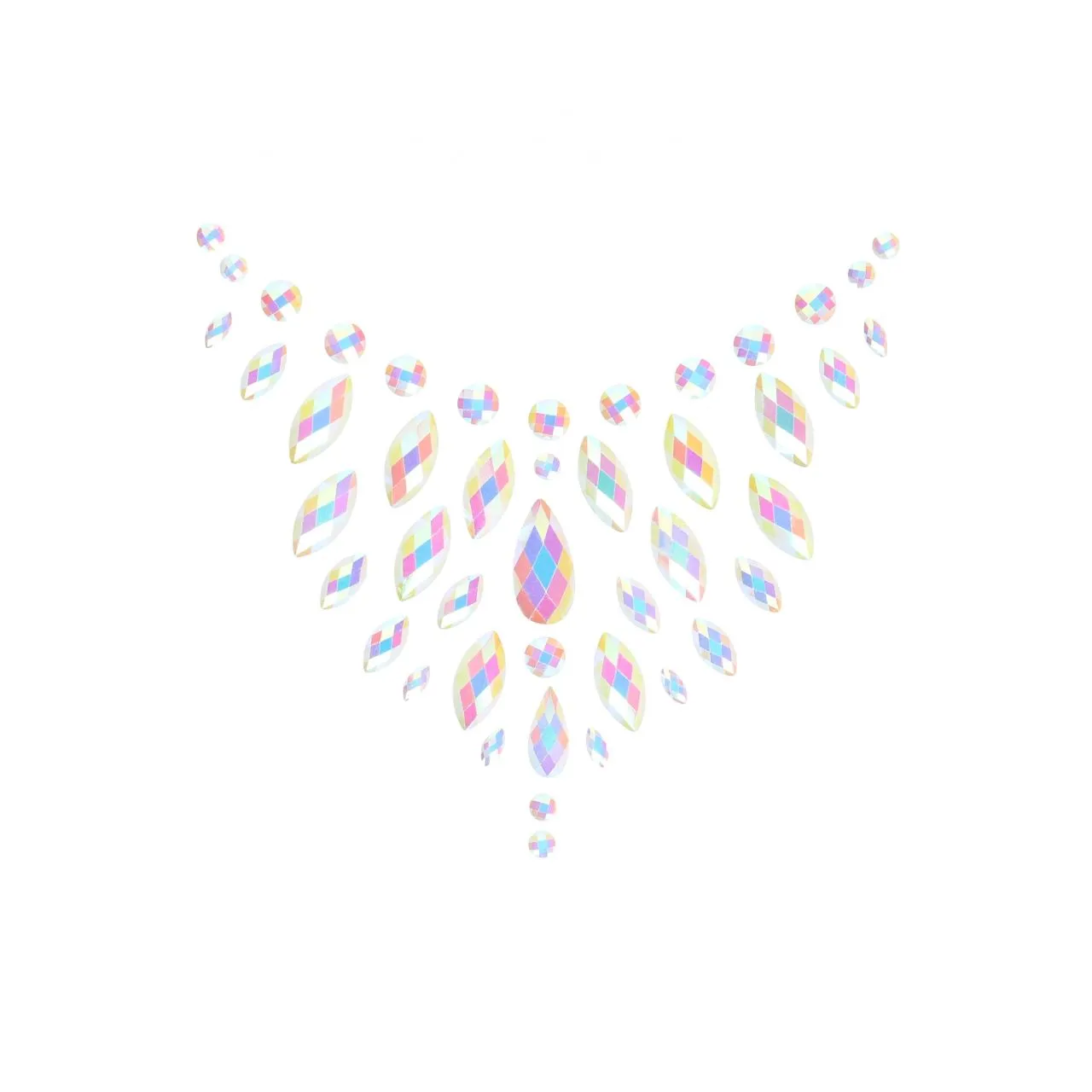 декоративное украшение (камни) на клеевой основе body jewelry stickers - chest - glow in the dark - в СПб