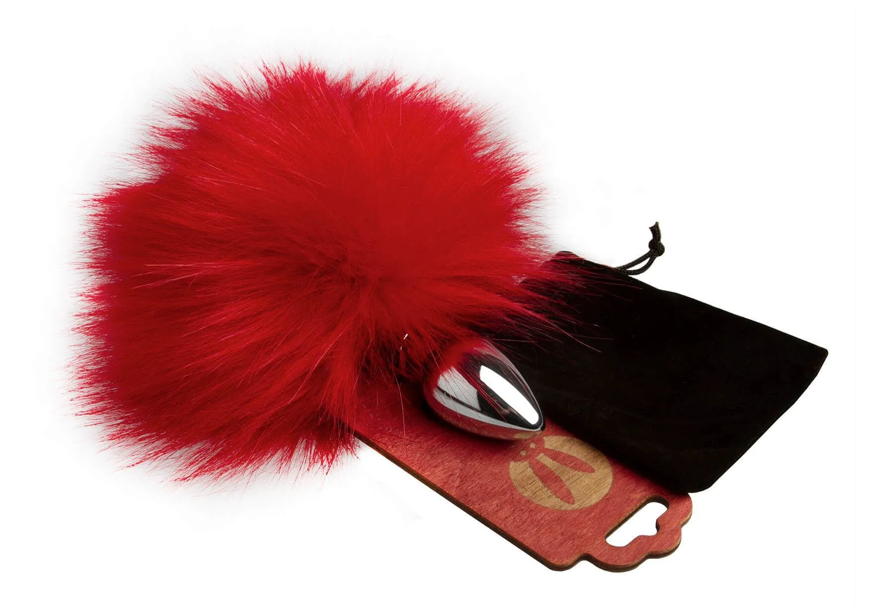 анальная пробка pinkrabbit с хвостом кролика, красная в СПб