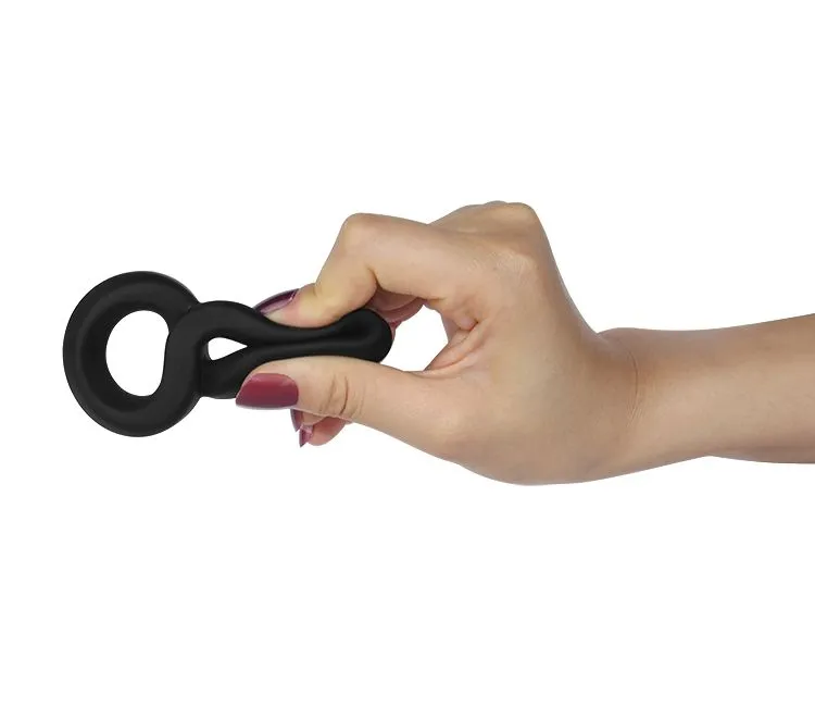 кольцо эрекционное двойное lovetoy x-basic, черное в СПб