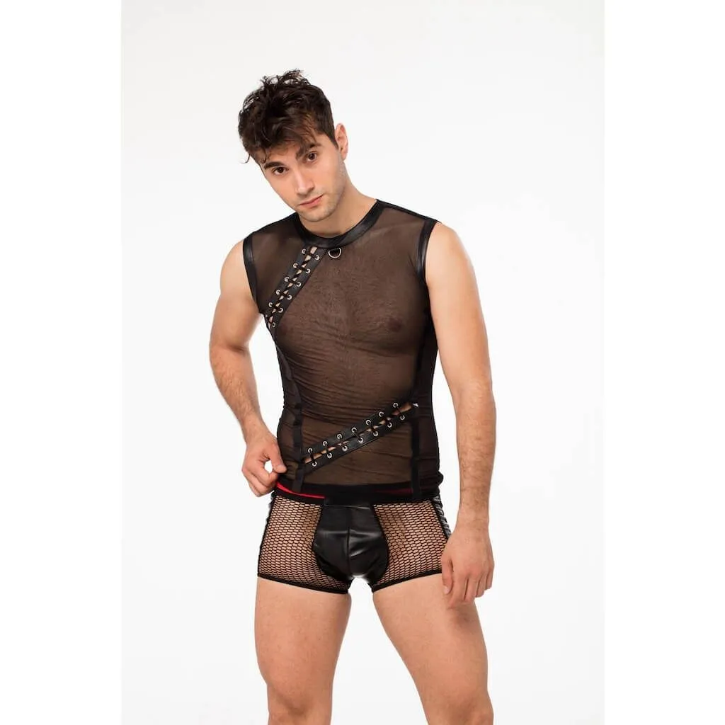 Эротическое футболка lapin rose с элементом шнуровки, размер s в СПб