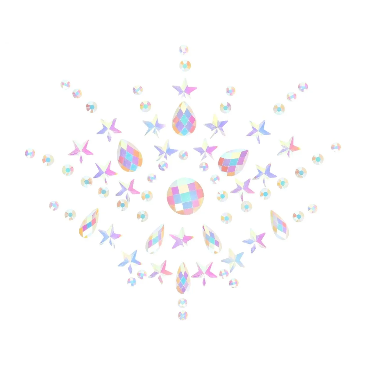 декоративное украшение (камни) на клеевой основе body jewelry stickers - chest - glow in the dark - в СПб