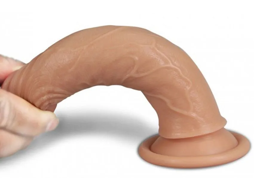 фаллоимитатор 7 inch dual layered liquid silicone nature cock, телесный в СПб