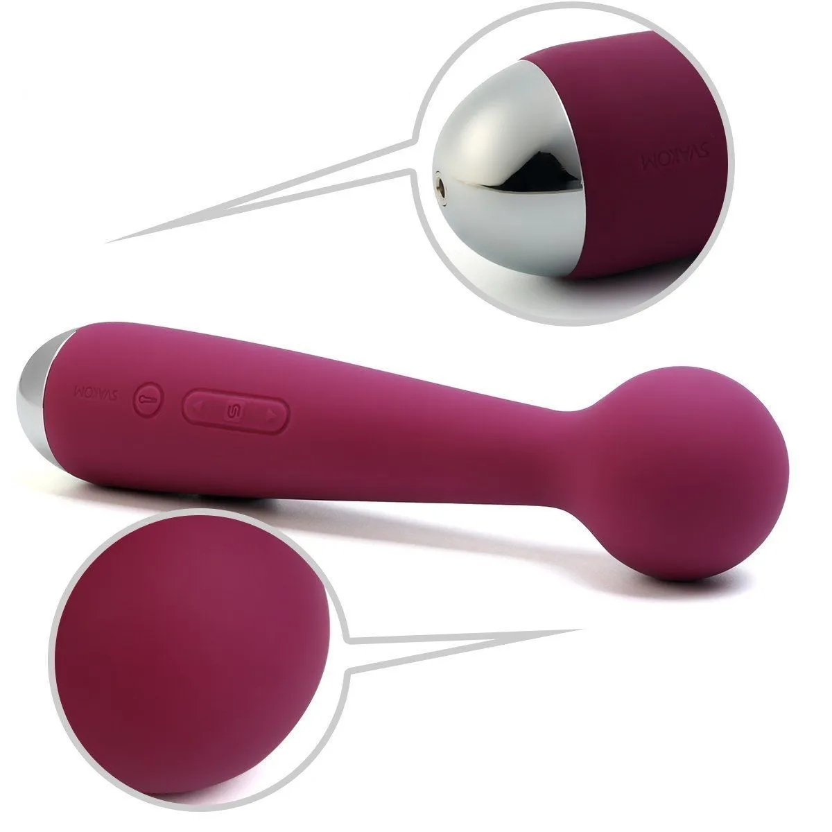 универсальный массажер с насадкой svakom emma, фиолетовый в СПб