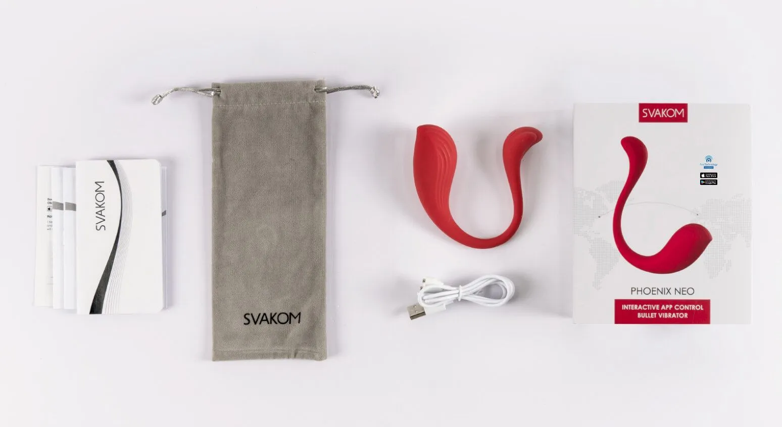вибромассажер svakom phoenix neo, красный в СПб