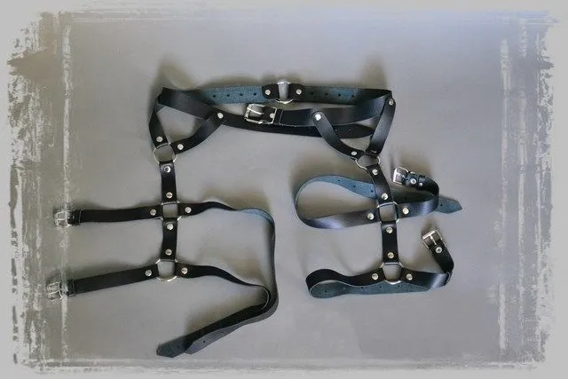 Эротическое бондажный комплект подиум черный, размер s в СПб