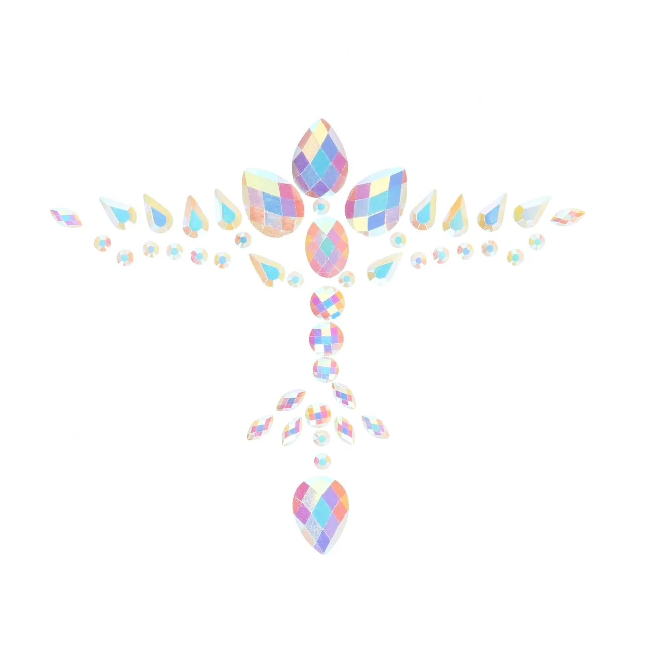 декоративное украшение (камни) на клеевой основе body jewelry stickers - chest - glow in the dark - в СПб