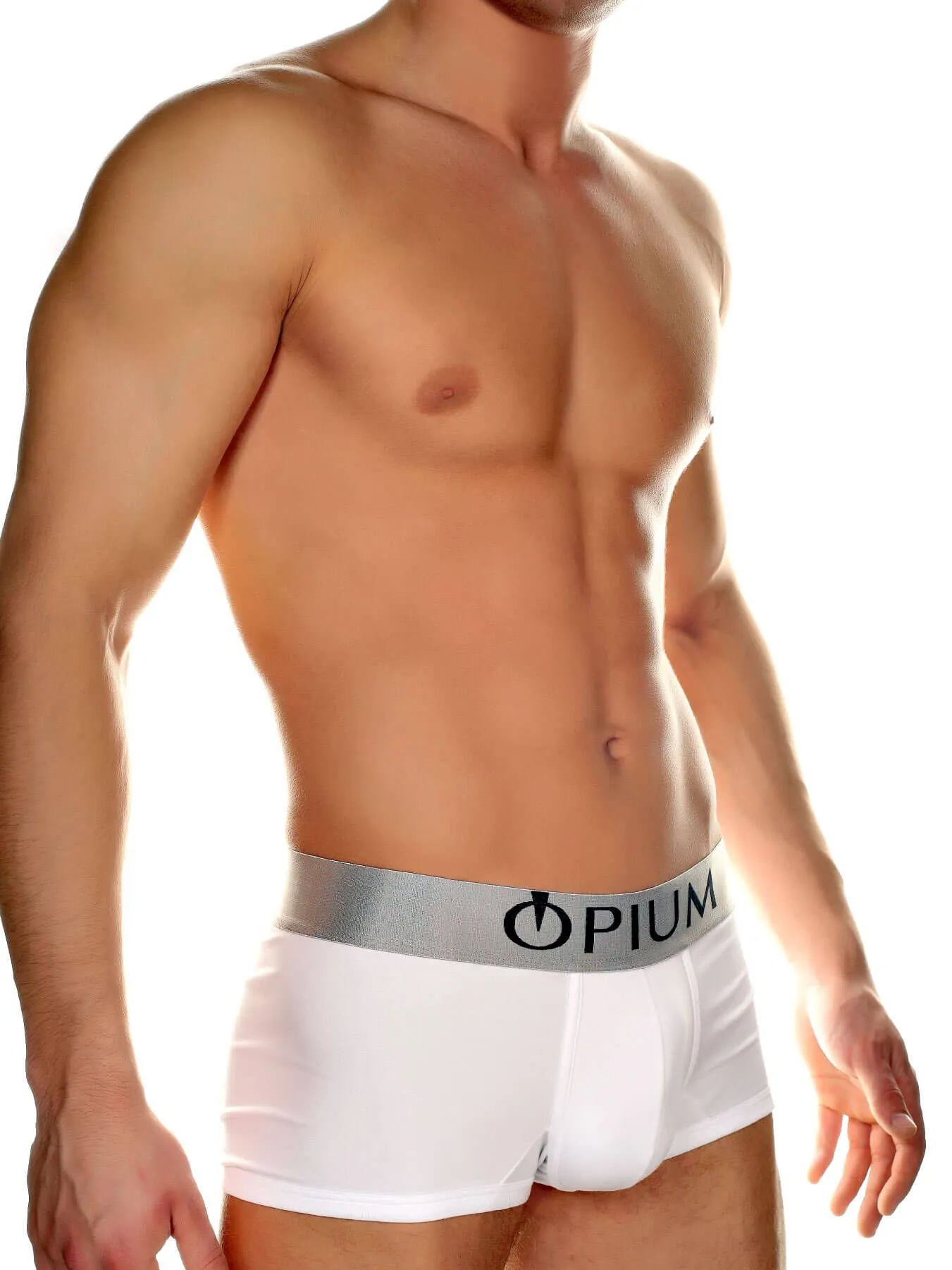 Эротическое трусы мини боксеры мужские opium r06, белые в СПб