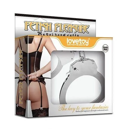 наручники декоративные lovetoy fetish pleasure metal, серебристые в СПб