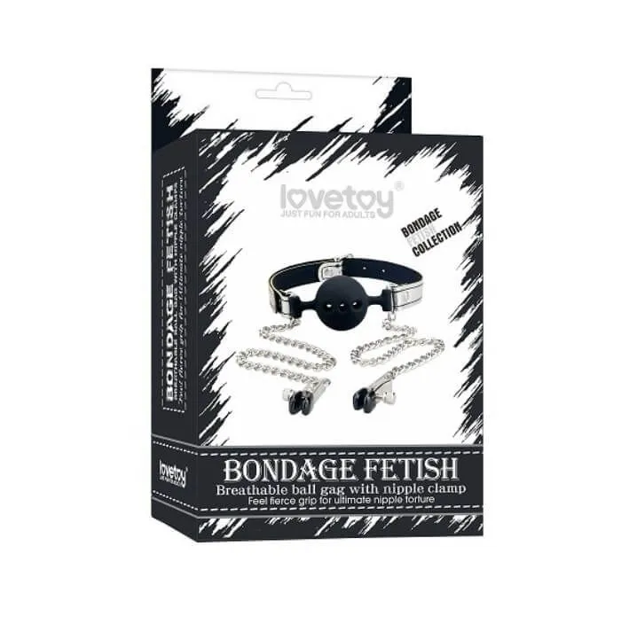 кляп с зажимами для сосков lovetoy bondage fetish в СПб