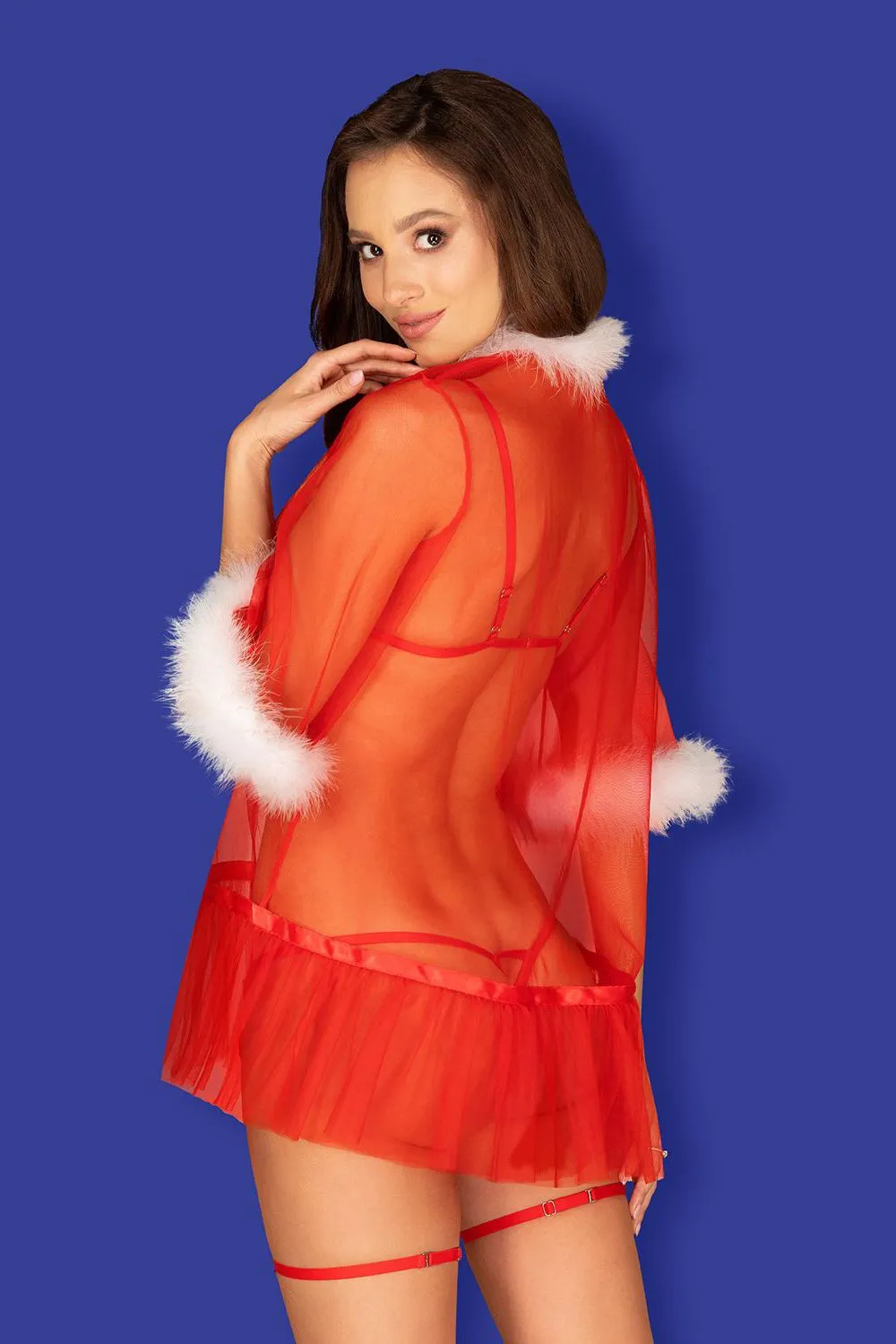 Эротическое соблазнительный новогодний пеньюар obsessive santasia в СПб