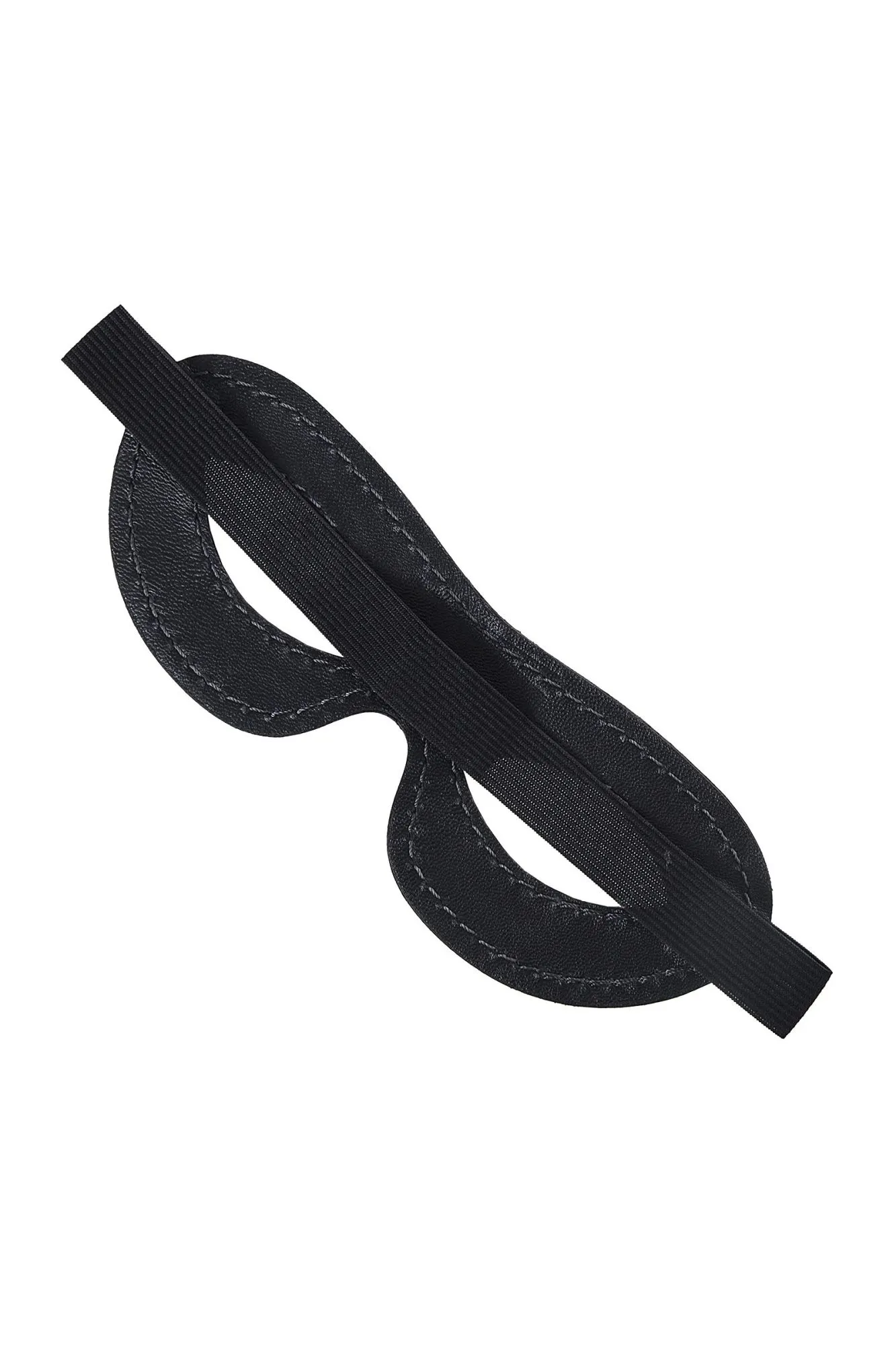 маска pecado bdsm, открытая овальная, натуральная кожа, черная в СПб