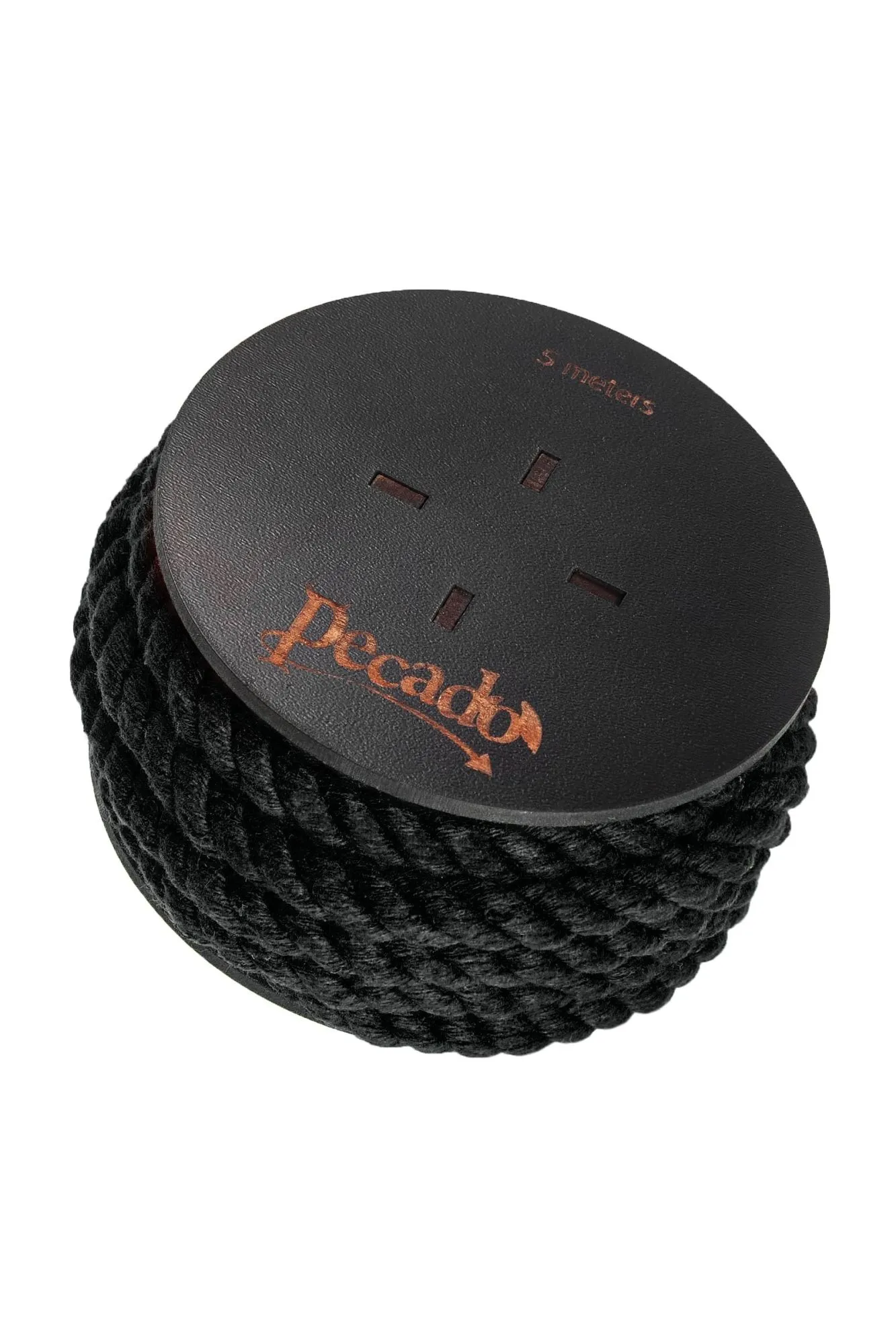 веревка для шибари pecado bdsm, на катушке, хлопок, черная, 5 м в СПб