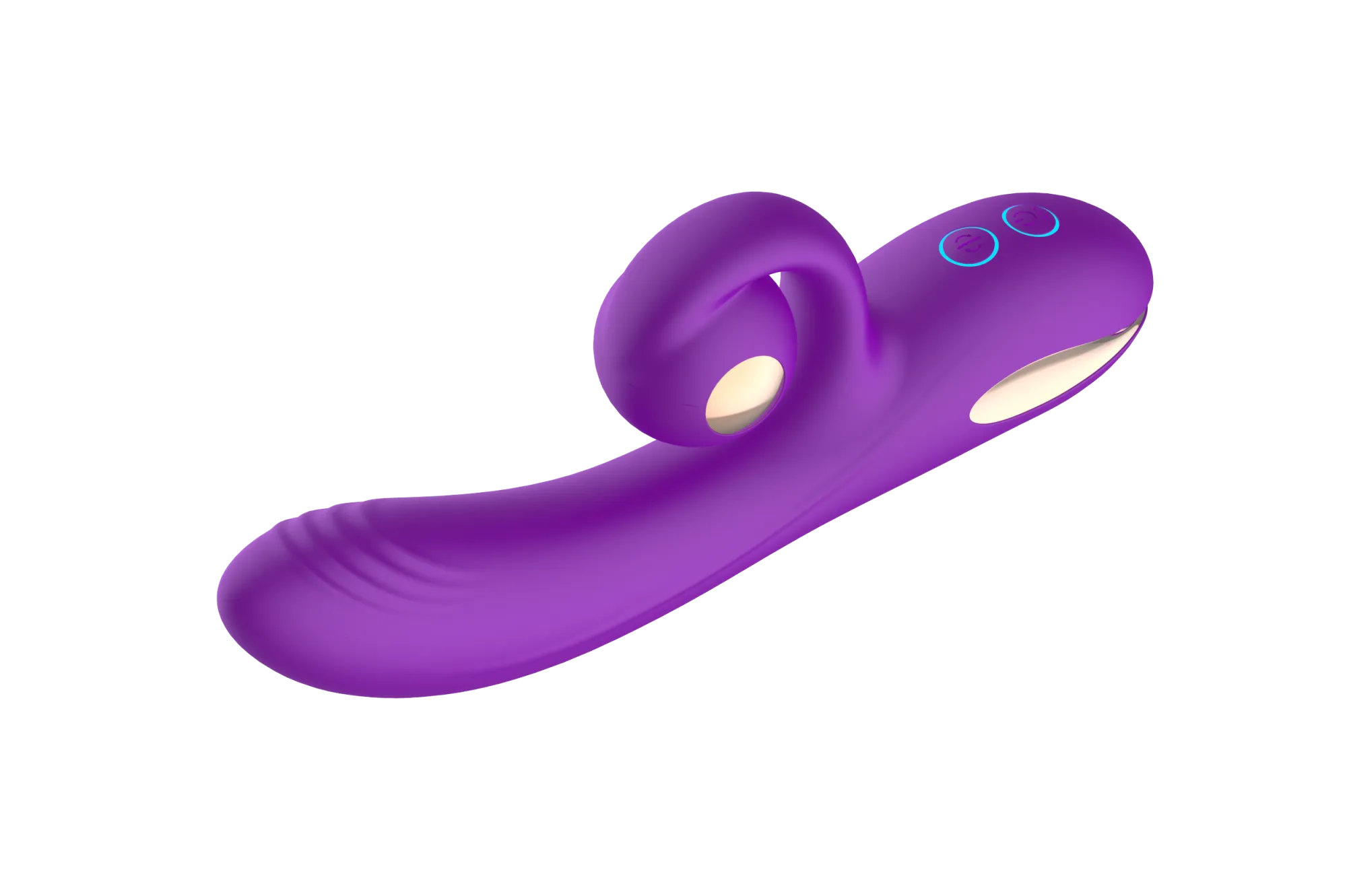 силиконовый вибратор-кролик с функцией вращения sw3052-purple в СПб