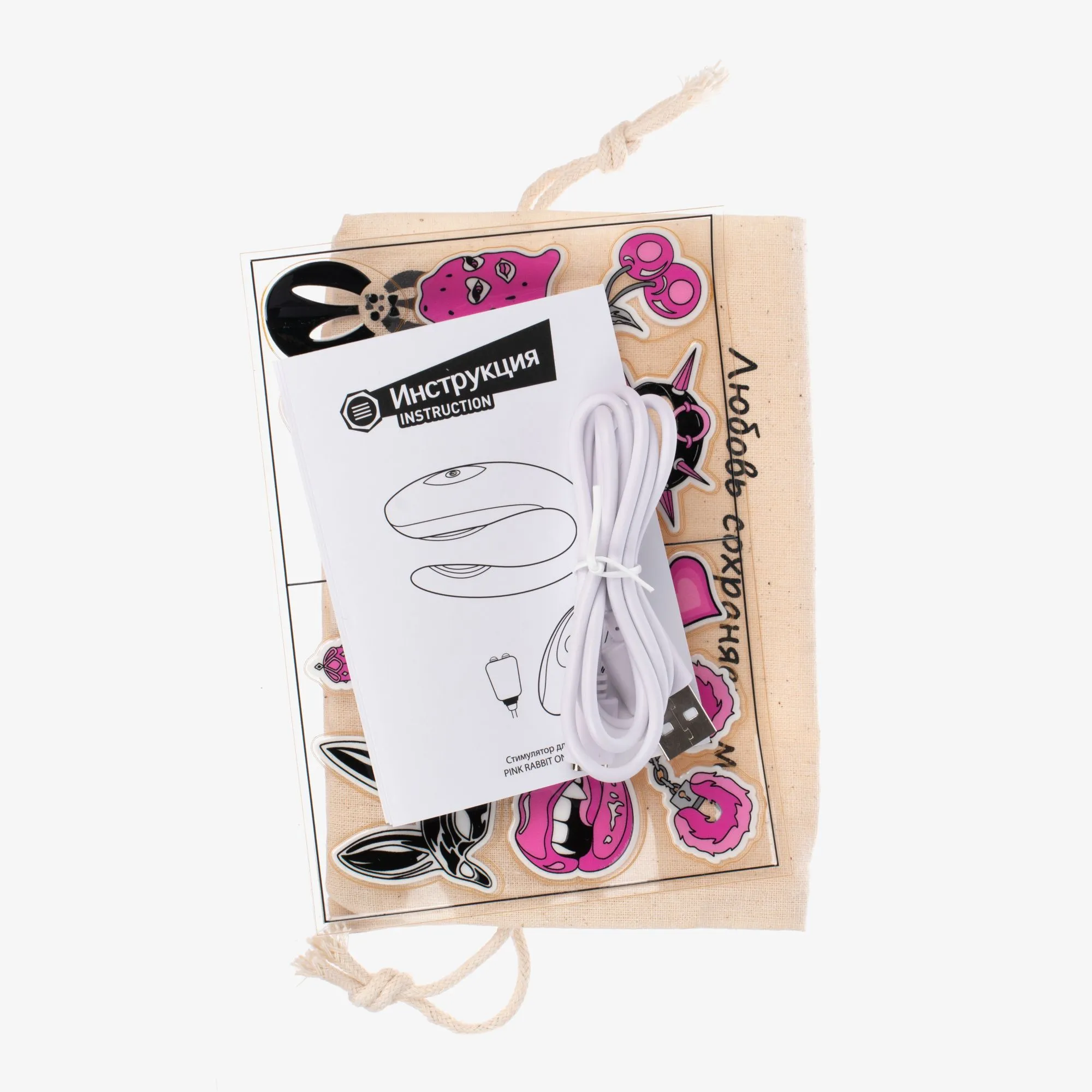 стимулятор для пар pinkrabbit only two, розовый в СПб